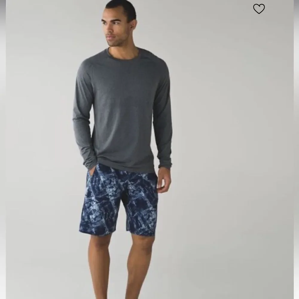 Lululemon Core Shorts Mens Size L Unlined 11” Stretch City Sights Caspian